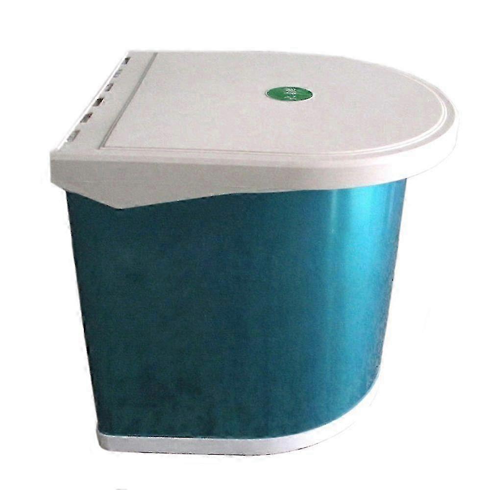 5L Kitchen Open Door Type Rotatable Waste Bin Stainless Steel