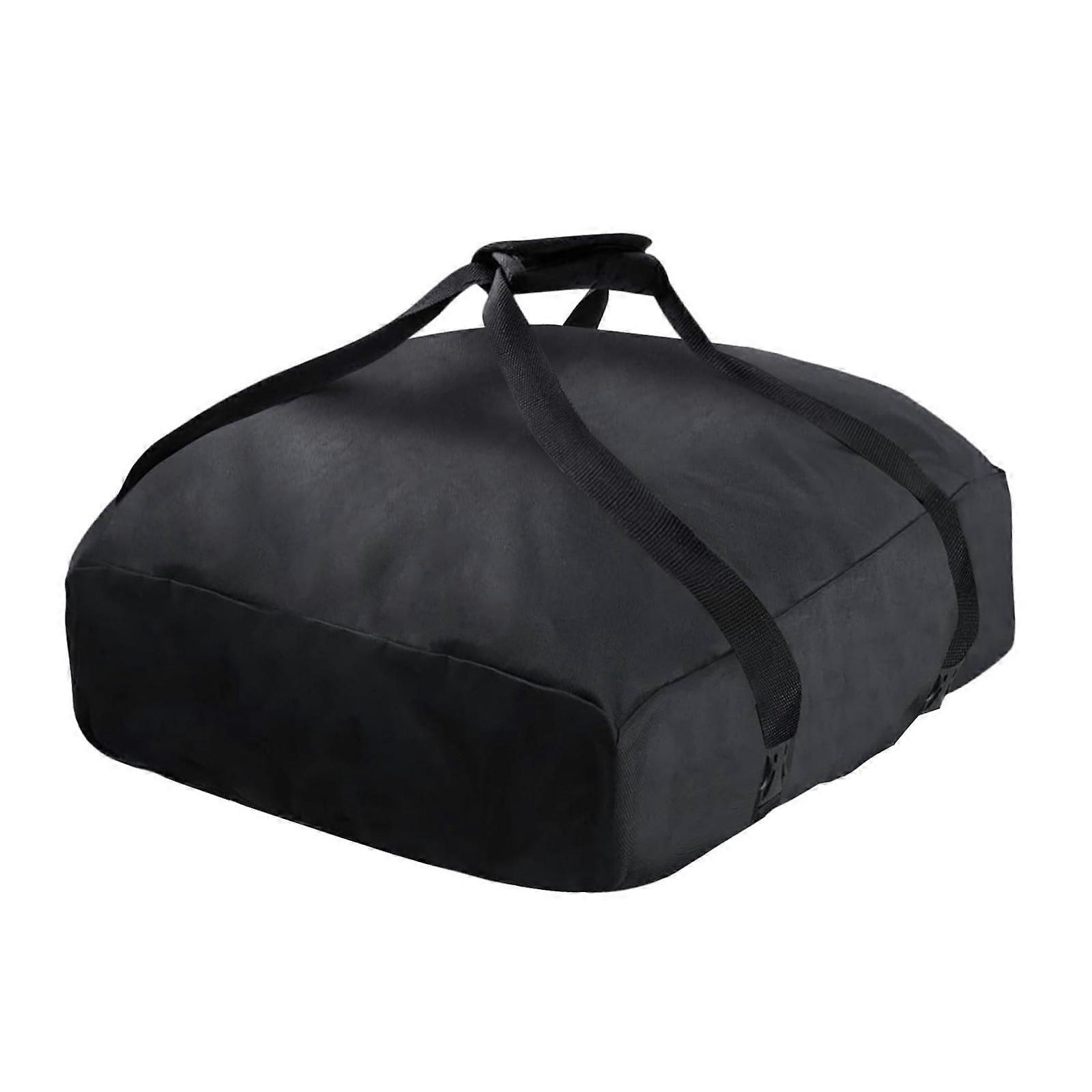 Pizza Oven Shield with Fixation Straps Waterproof Tear Resistant Polyester Fabric With Elastic Bottom Cord  Black