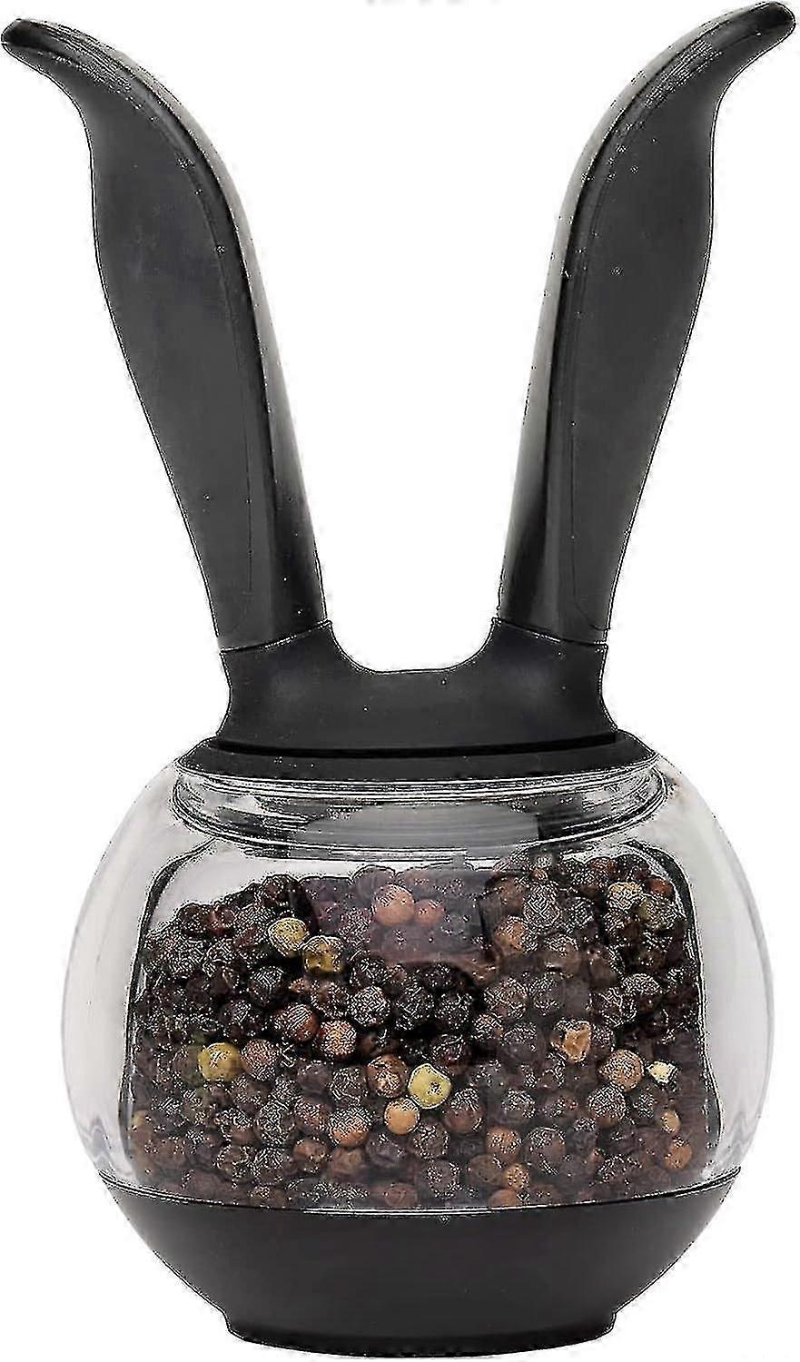 Pepper Grinder, One Handed Refillable Pepper Mill, Adjustable From Ultra-fine To Coarse, 8 X 8 X 15 Cm