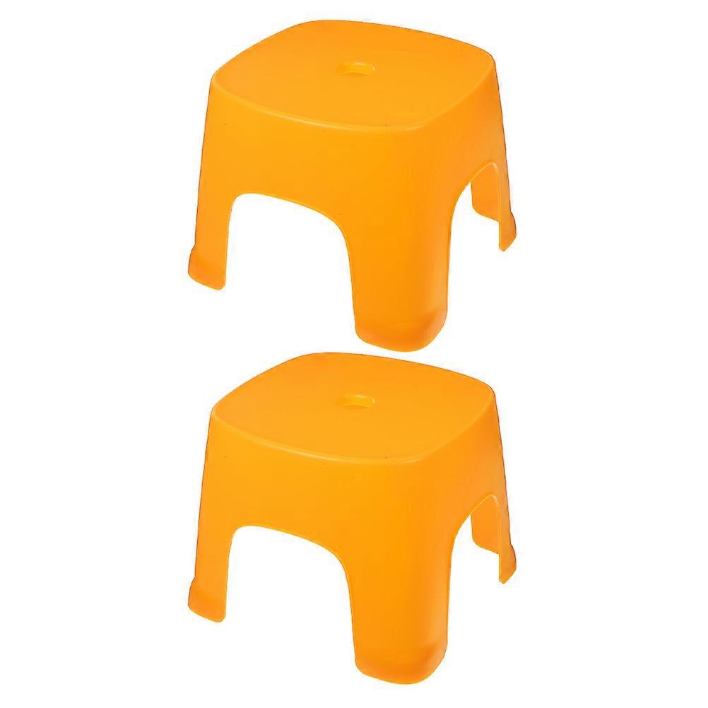 Plastic Stool for Bathroom Use with 2Pcs Lightweight Plastic Footstools