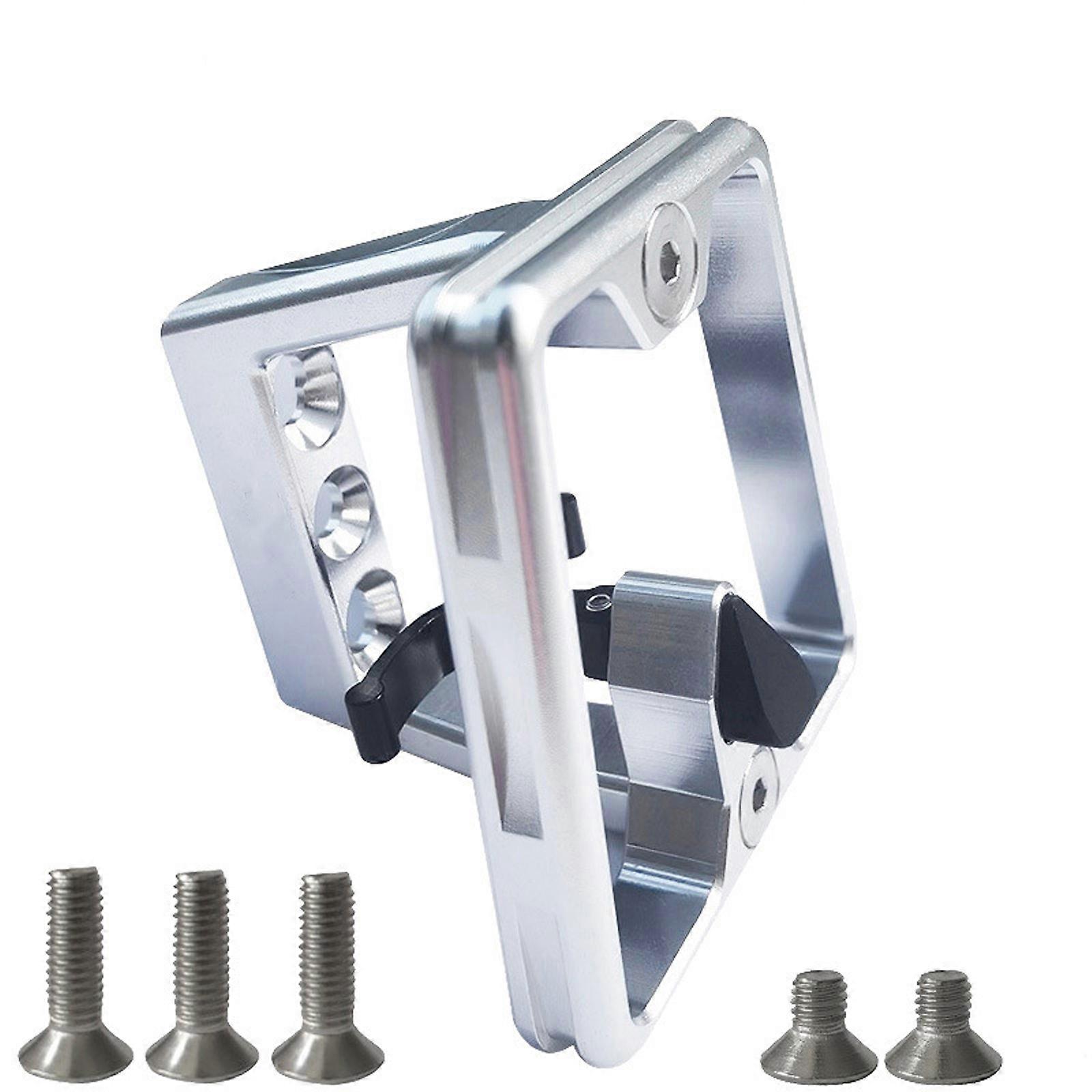 Front Shelf Mount Carriers S Bag Hook Clip Bracket Aluminum Alloys Front Carriers Block Bicycles Frame Adapter Enduring  silver