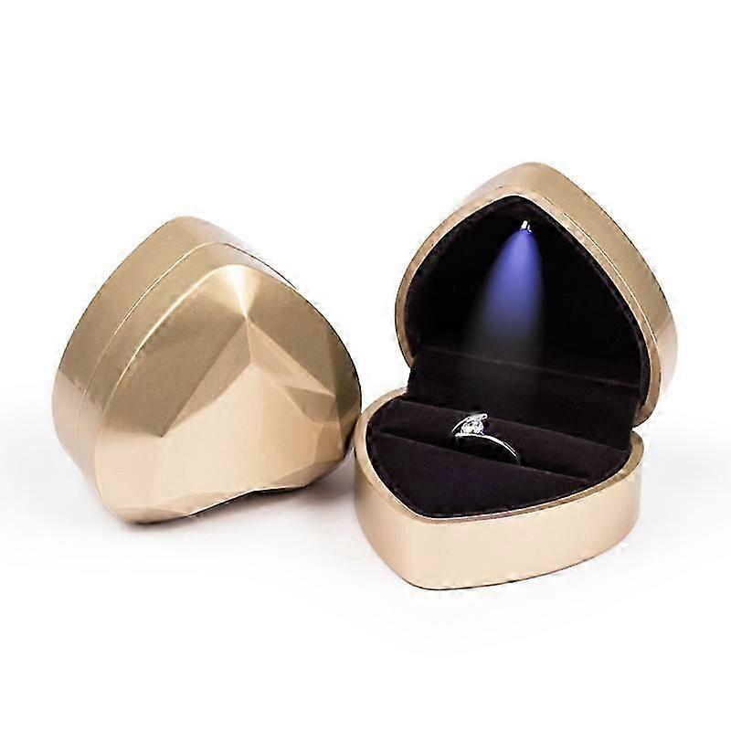 Engagement ring storage box with LED light