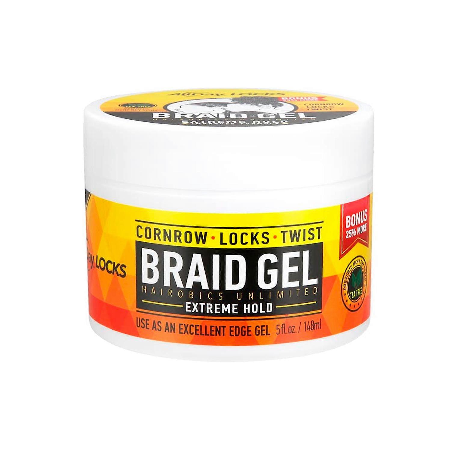 All Day Locks Braid Gel Extreme Hold – Langvarig, flakfri kontroll for pene, slanke og definerte fletter