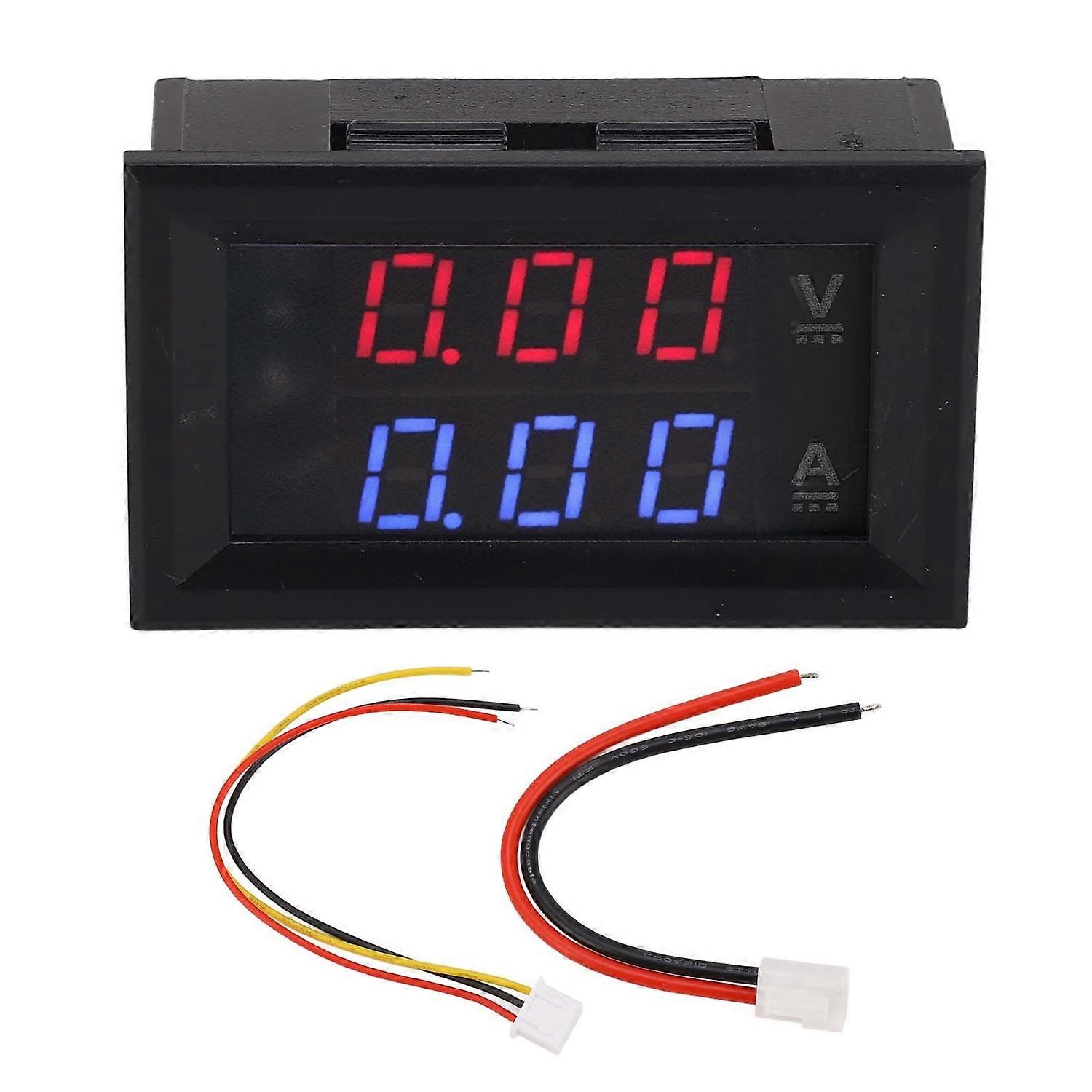 Voltage Current Meter Digital Voltmeter Ammeter Volt Tester Amp Detector LED Amperage Monitor Gauge 