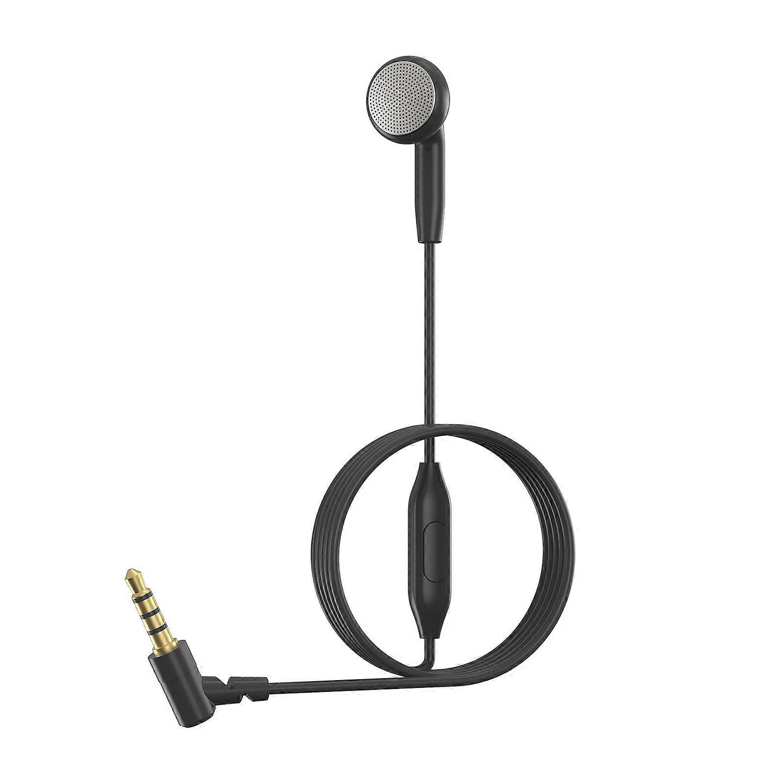 Earphone Single Side Earphone With Microphone for Smartphones Secure In Ear Design, Reinforced Cable, Wide  Use Multicolor