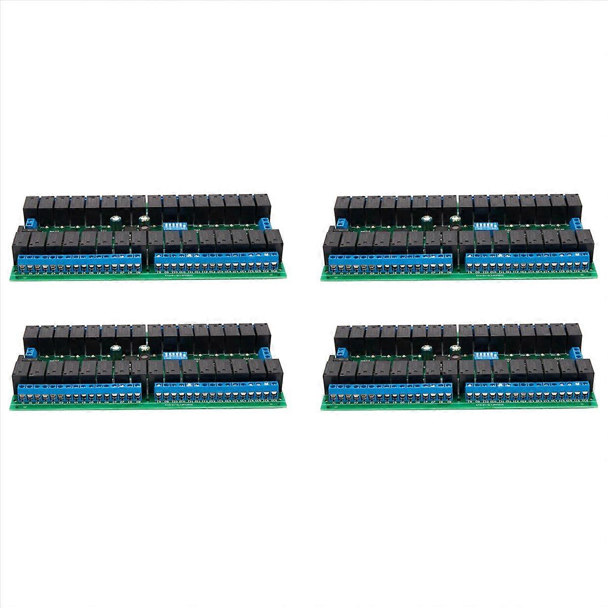 4X R421C32 DC12V 32 Channels Modbus RTU RS485 Bus Relay Module UART Serial Port Board for PLC LED Ho