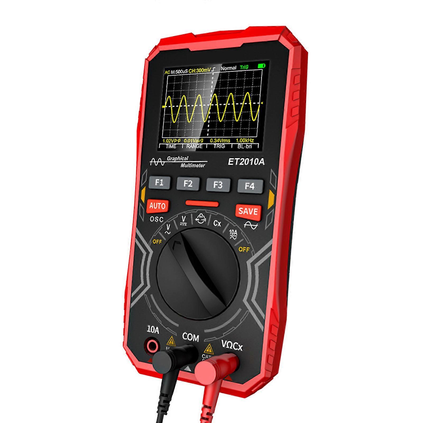 Hochpräzises 2-in-1-Oszilloskop-Multimeter mit 1 MHz Bandbreite und 2,4-Zoll-Farbdisplay für einfache Datenanalyse (mehrfarbig)