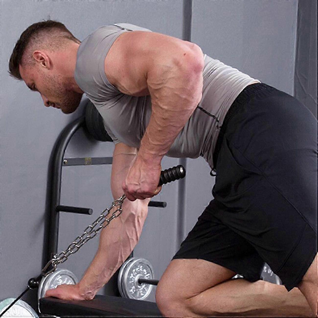 2 Pcs Gym Triceps Hand Grips for Cable Machine - Push Down & Pull Up Handles