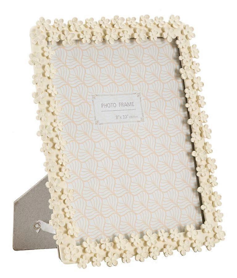 Rektangulär fotoram i harts, 20x25 cm, blommönster