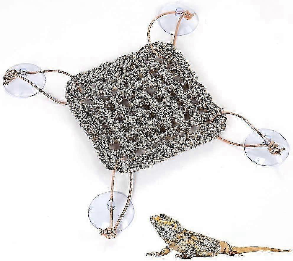 Lizard Hammock, Reptile Habitat Decor, Lizard Mat With Suction Cups, Bearded Dragon Hammock, Simulat