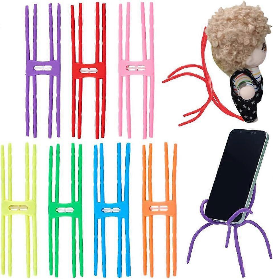 7 Colors Multi Function Portable Spider Phone Holder Stand Flexible Multi-Angle Adjustable Phone Holder Creative Holders for Smartphones Tablets Flexi