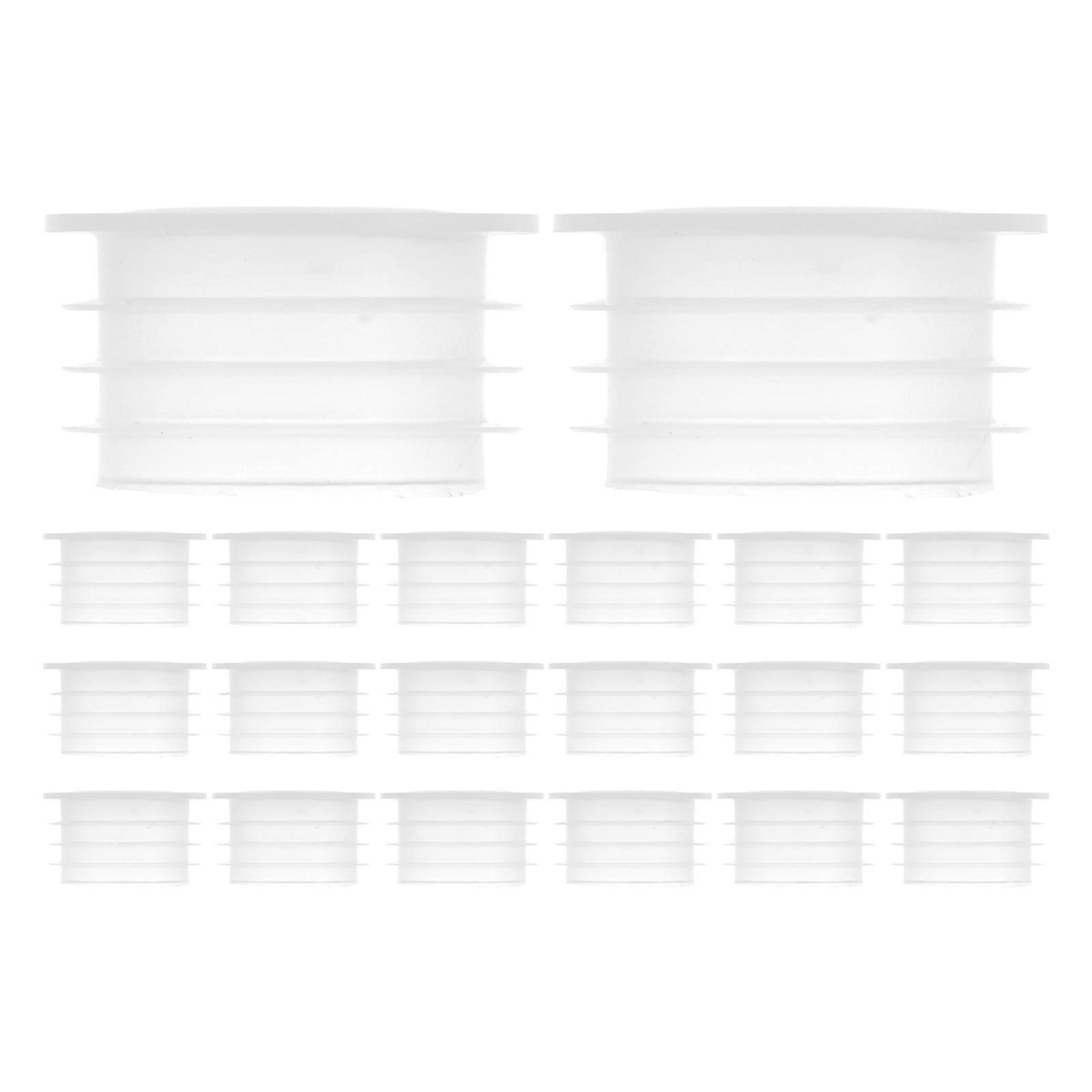 100pcs White Plastic Jar Lids Replacement Caps for DIY Use with Dustproof Design and Controlled Dispensing