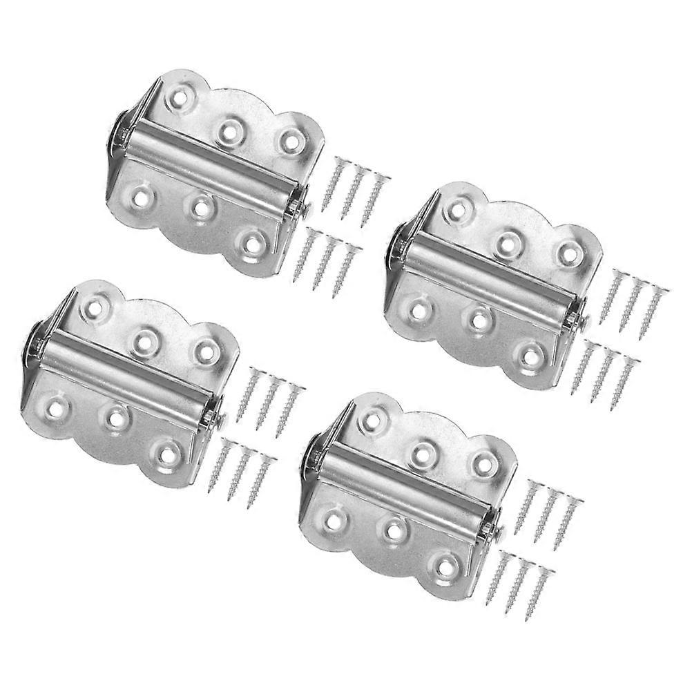 Automatic Closing Auto-Reset Spring Hinge 4Pcs Stainless Steel Butterfly Hinges for Door