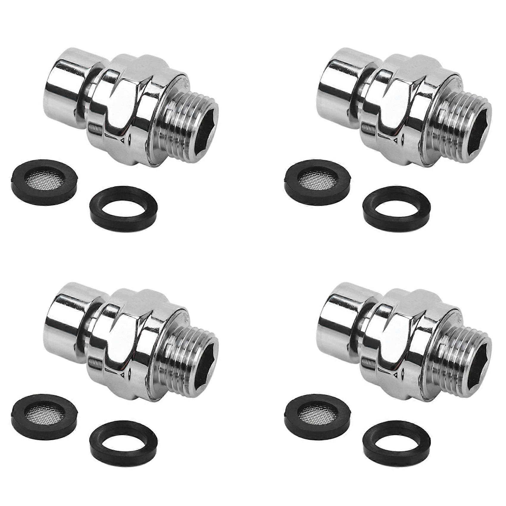 4X Brass Chrome Ball Joint Shower Arm Head Angle Adjustable Swivel Adapter