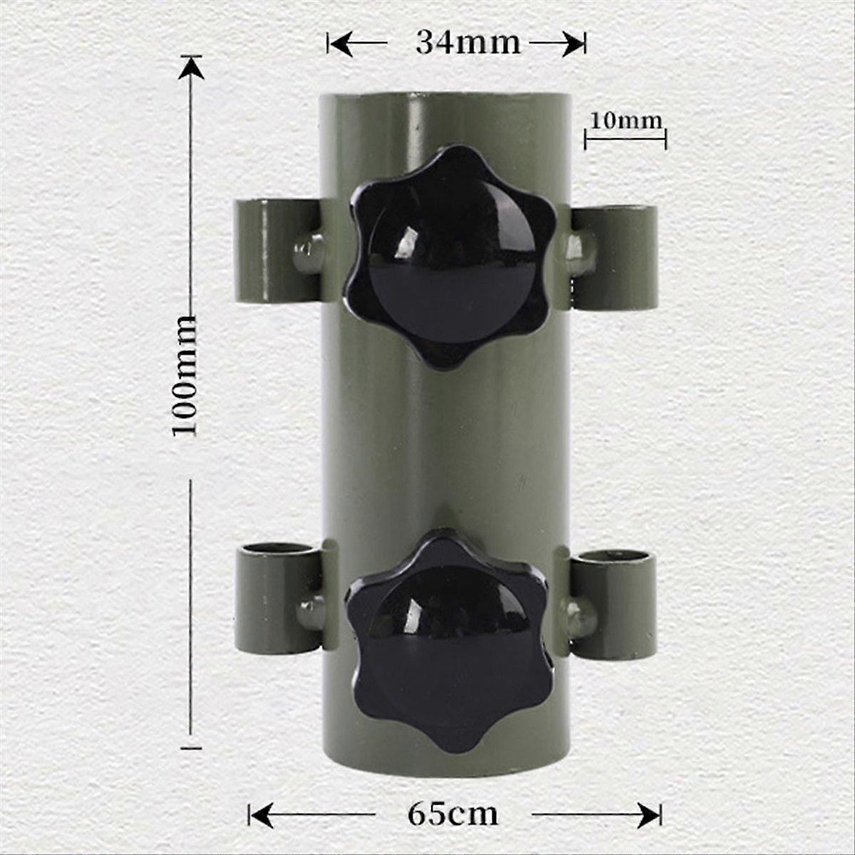 Canopy Pole Fixed Tube Ground Bracket Tent Support Pole -ArmyGreen