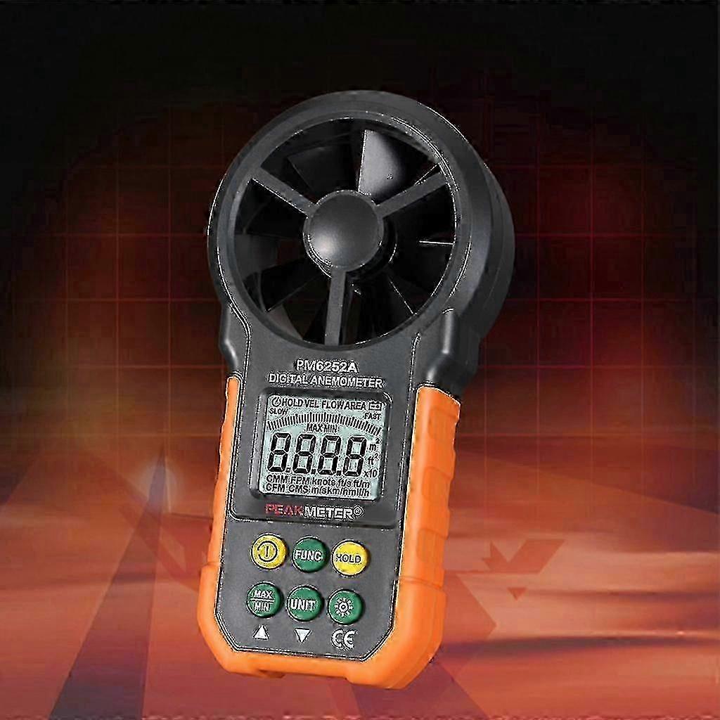 Hyelec Ms6252a Digital Air Speed Anemometer / Air Volume / Air Flow Test Meter_w
