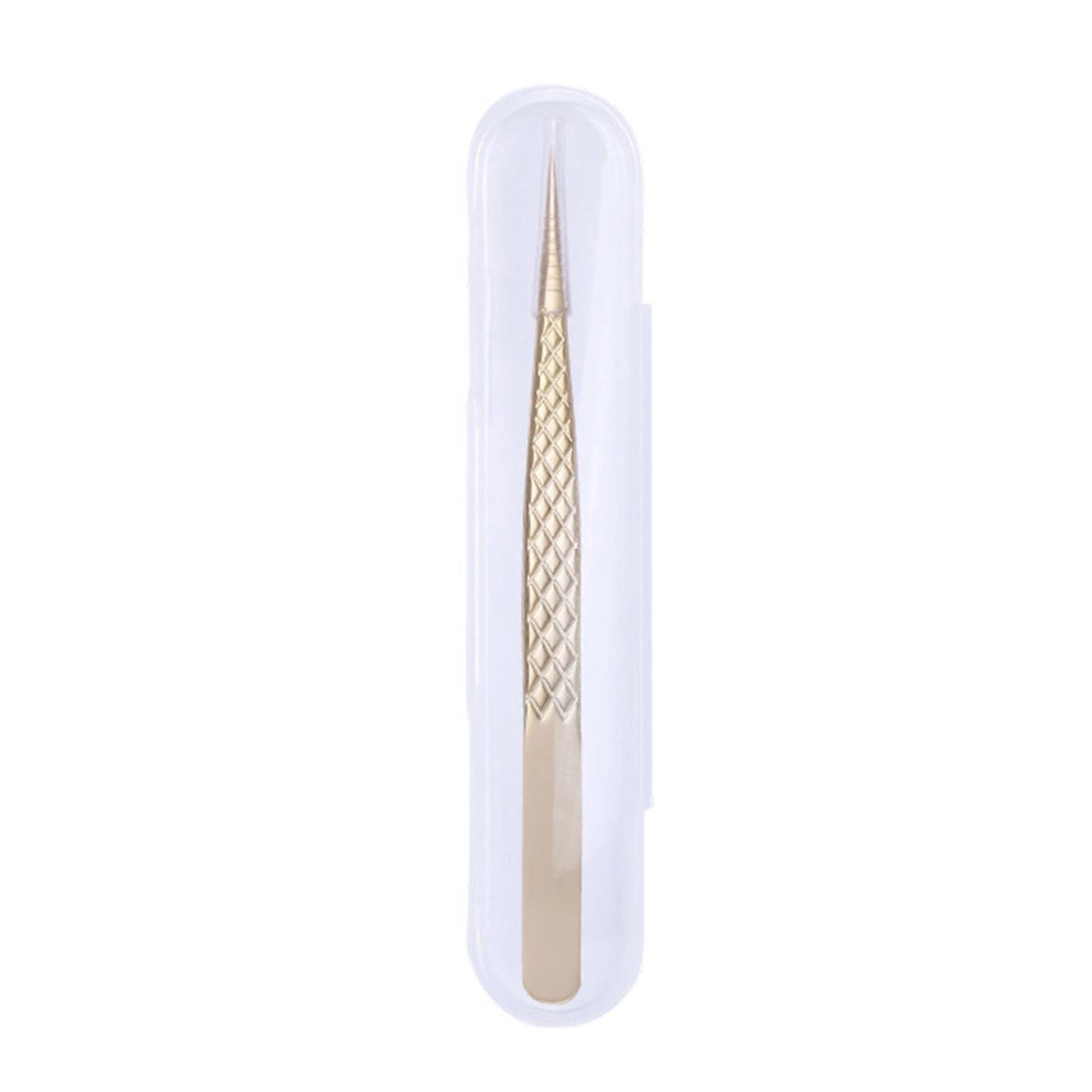 Stainless Steel Eyelash Tweezers with Anti Slip Feature for Versatiled Beauty Applications Including Eyelash Multicolor