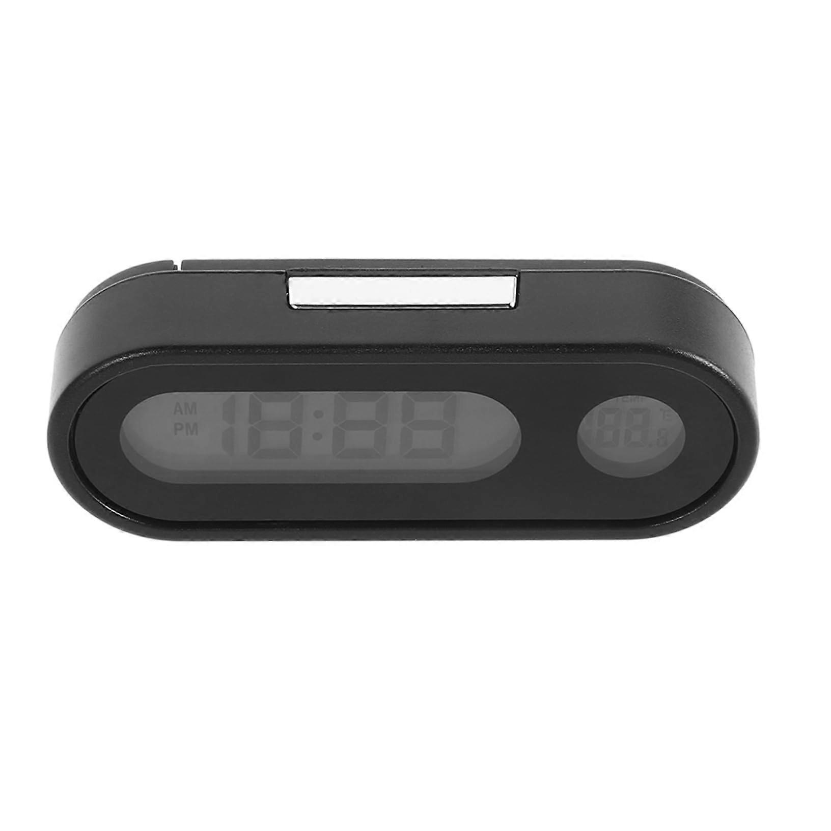 Car Dashboard Clock with Thermometer, Backlit EasyRead Display, Compact Dual TimeTemperature