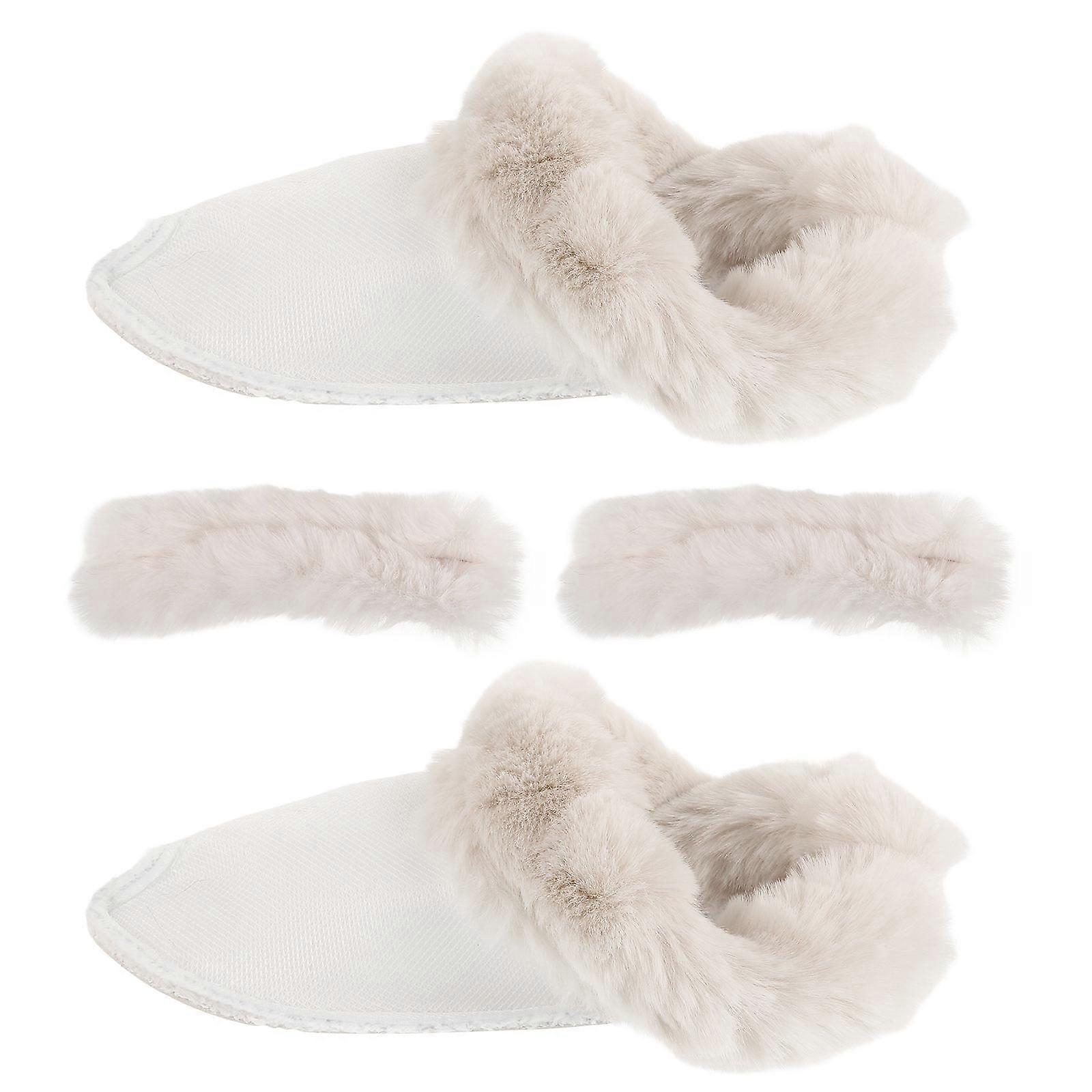 Soft Warm Plush Shoe Inserts for Winter Insulation 1Set Detachable