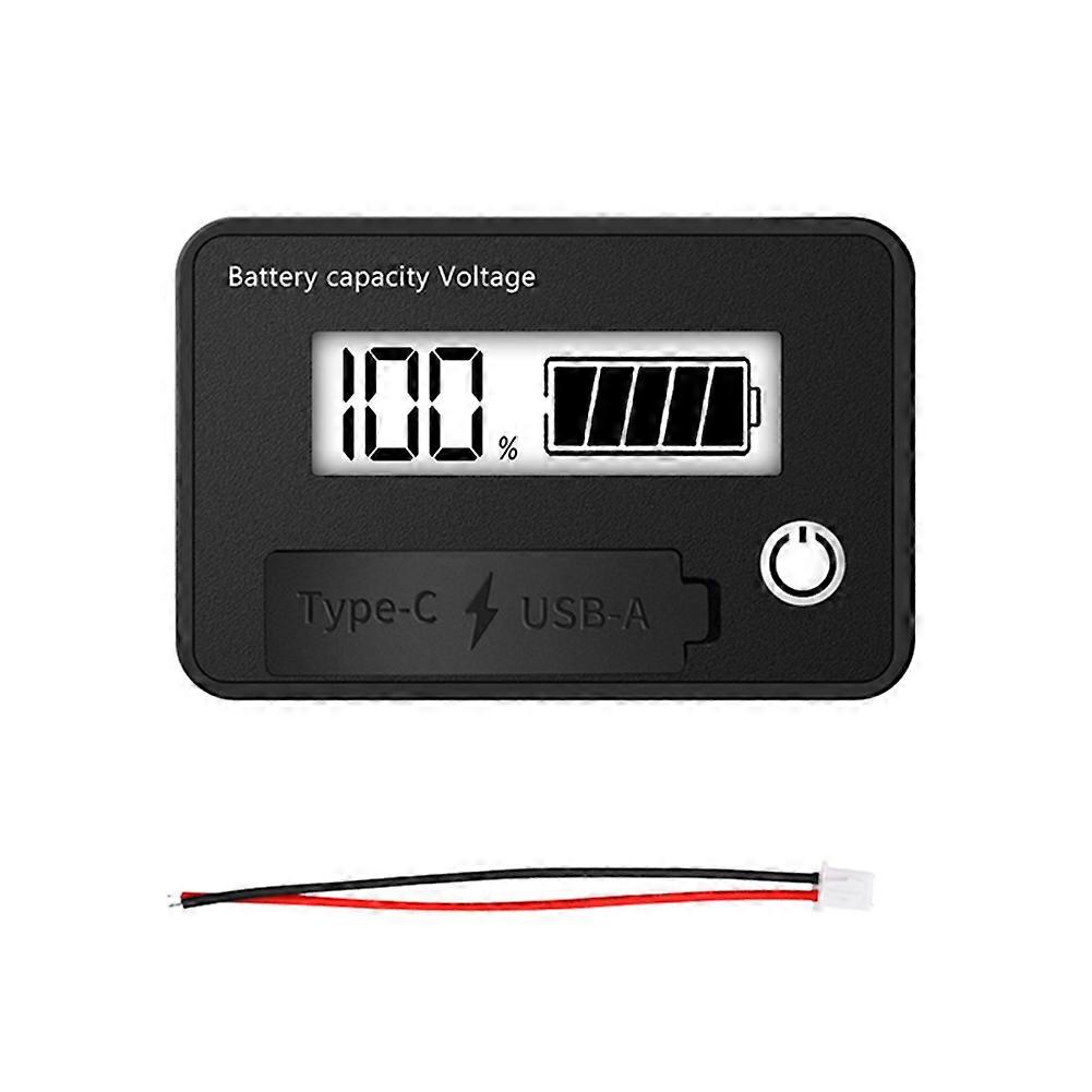 DC 8-30V LCD Digital Battery Voltmeter Capacity Indicator, A
