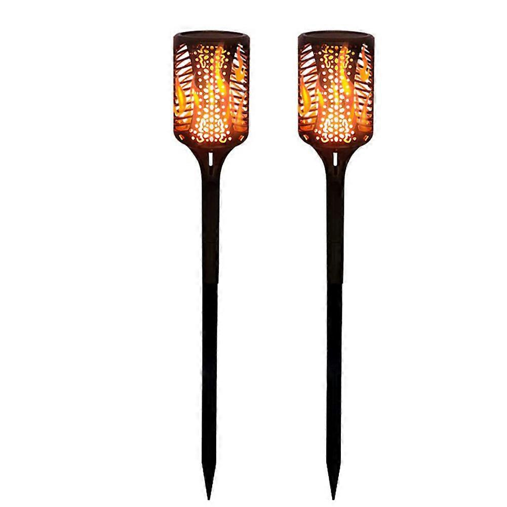 2Pcs 99LEDs Solar Torch Lights Flickering Flame Outdoor Lantern Solar Powered Decorative Lighting