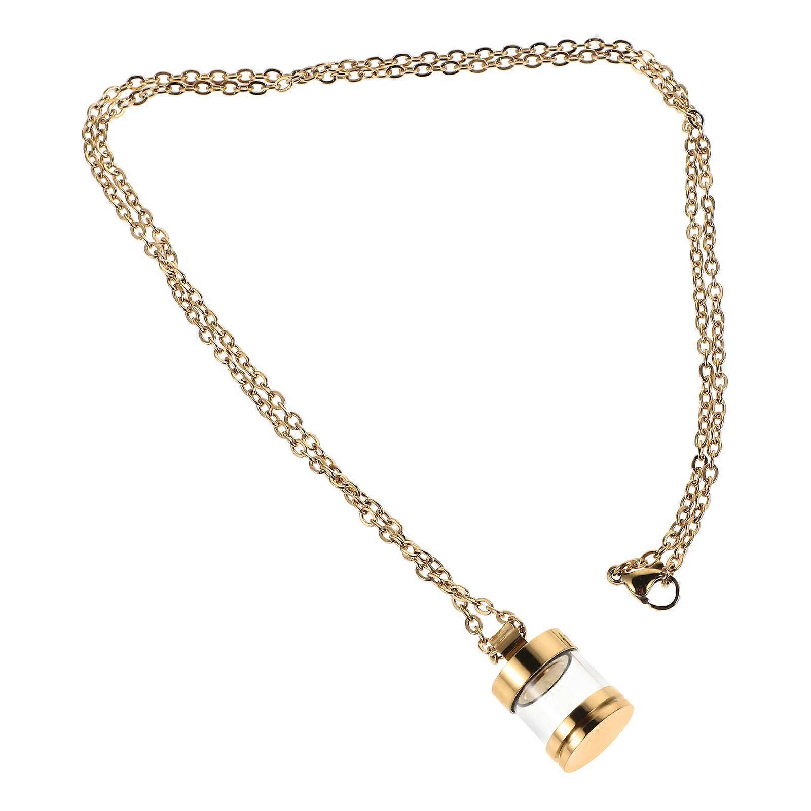 Urn Necklace for Ashes Stainless Steel Glass Pendant Openable