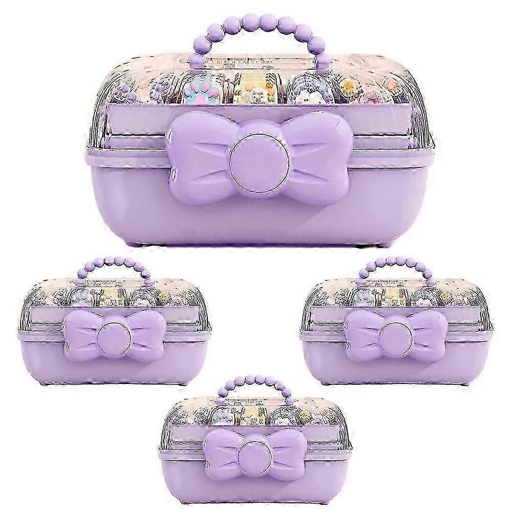 4pcs Haarschmuck Organizer mit tragbarem Griff