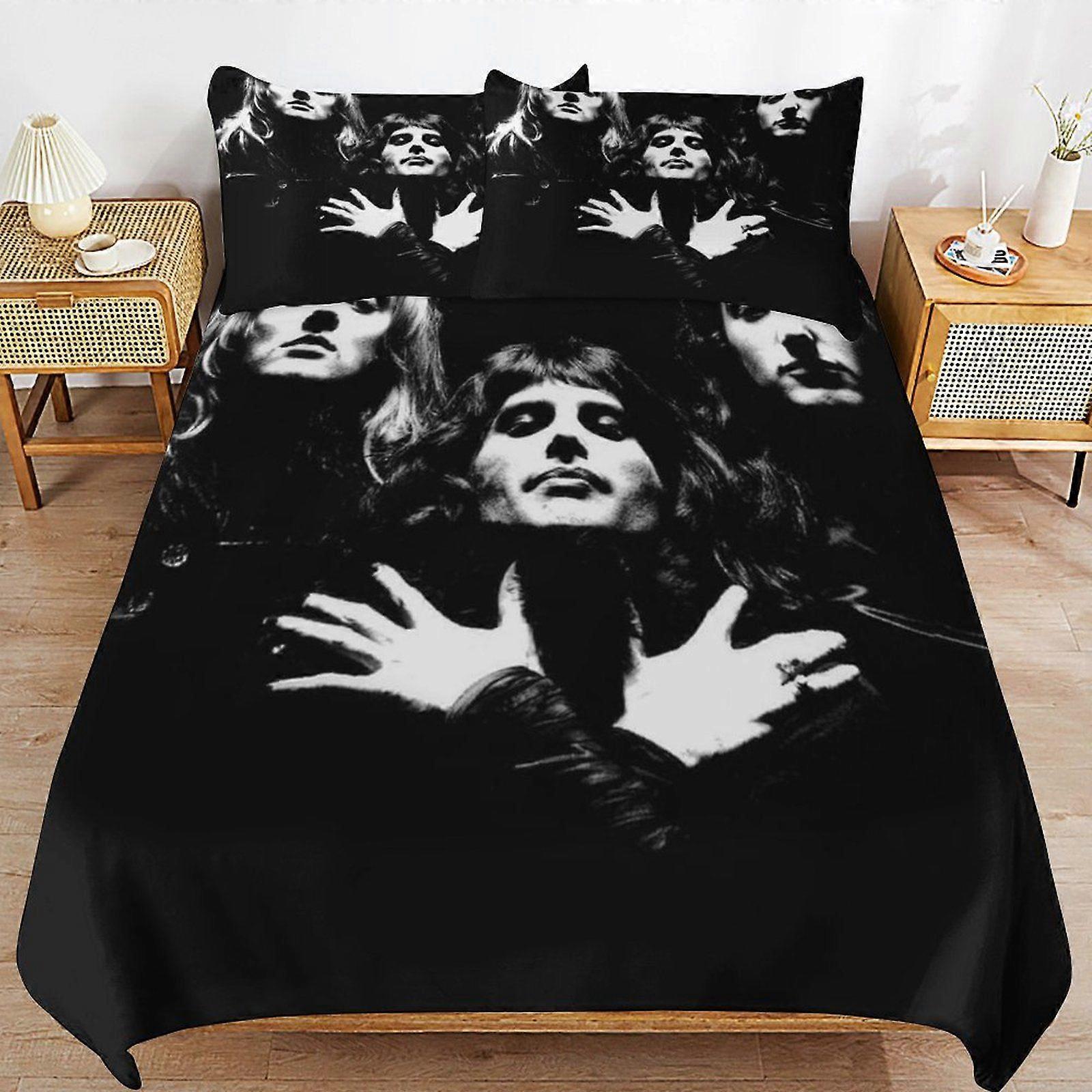 Queen Modern Handling Practical Sleep Set Durable Threaded Design Zipper Duvet Cover Sets Essential