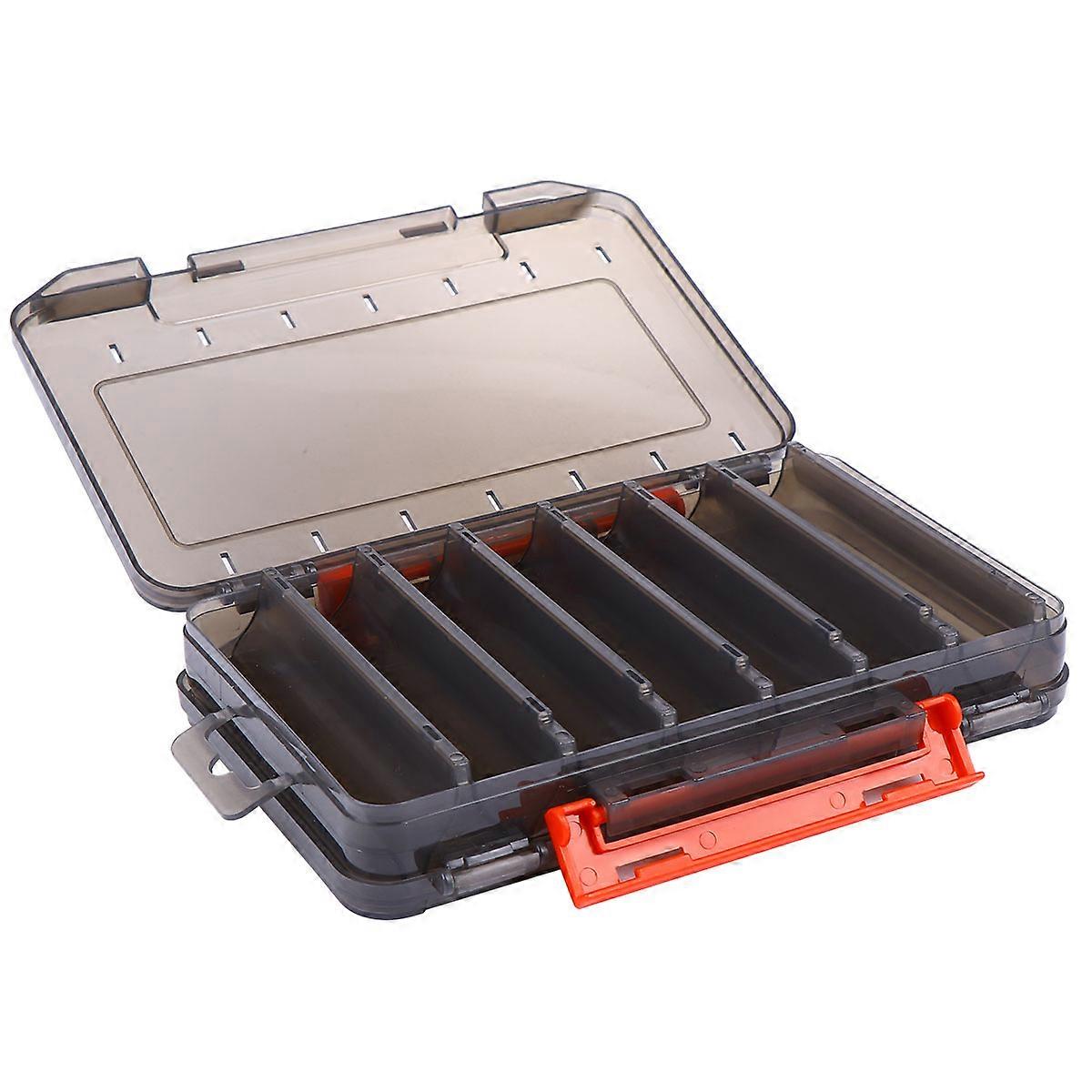 Fishing Bait Storage Box for Double-Side Use with 14 Grids 1Pcs Holder
