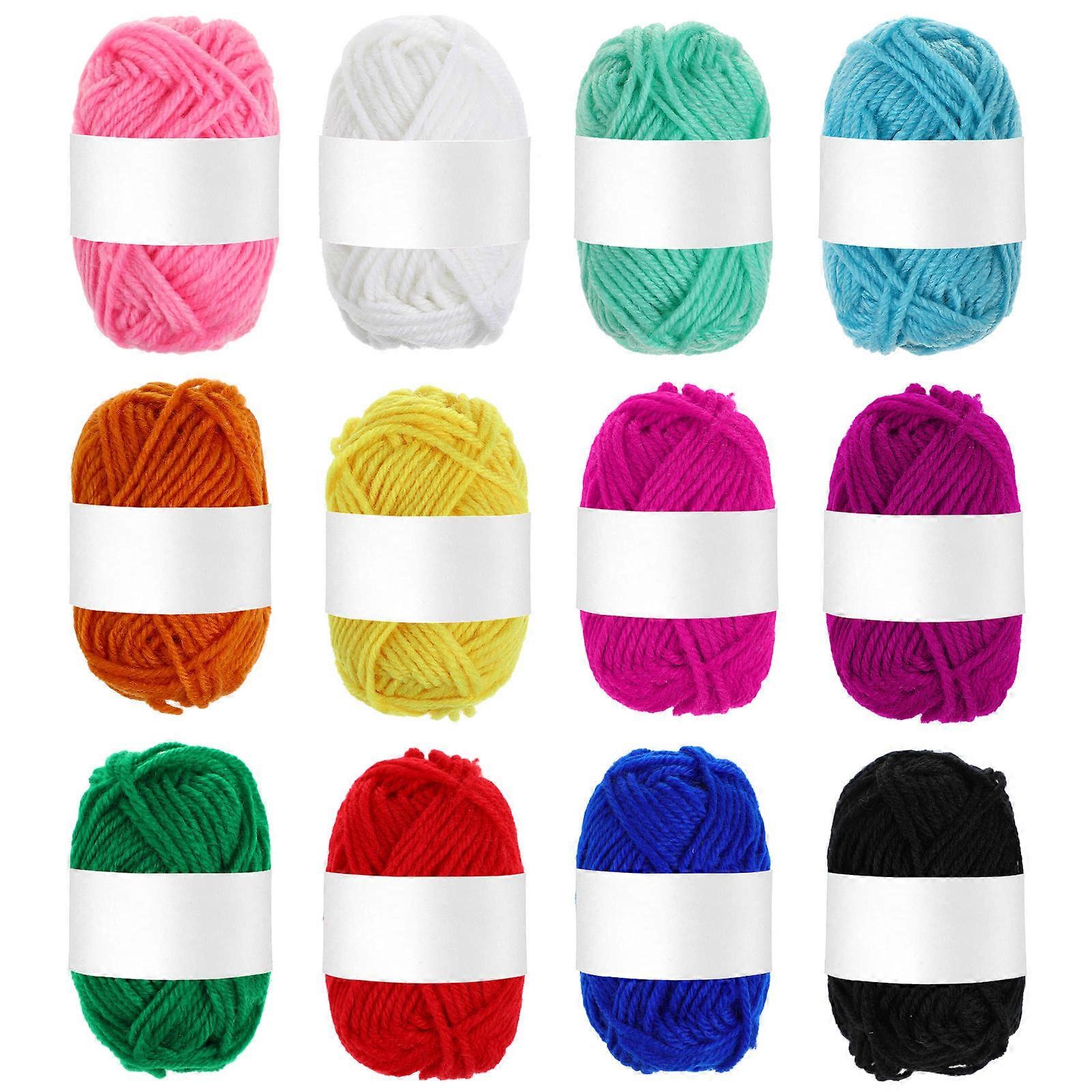 Woven Yarn Multicolor Crochet Yarn for Weaving 12Pcs Collection