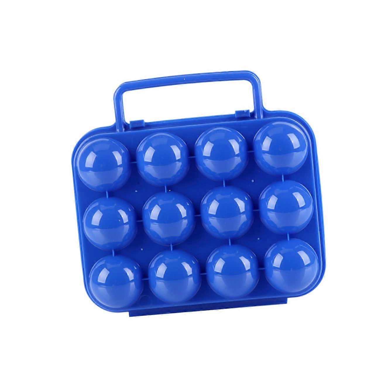 Egg Carrier with Secure Locking Cover and Handle, 12 Egg Storage Container for Camping Outdoor Use