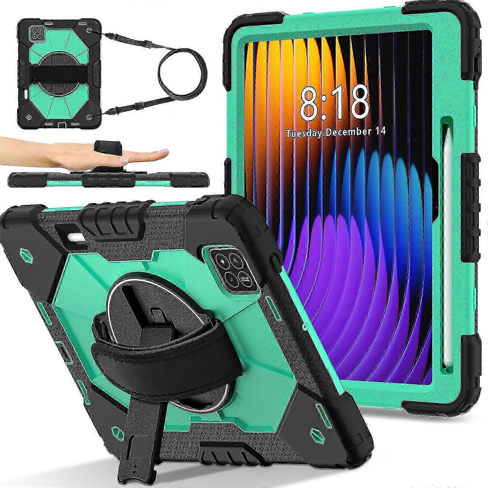 Contrast Color Robot Silicone Hybrid PC Tablet Case 2025