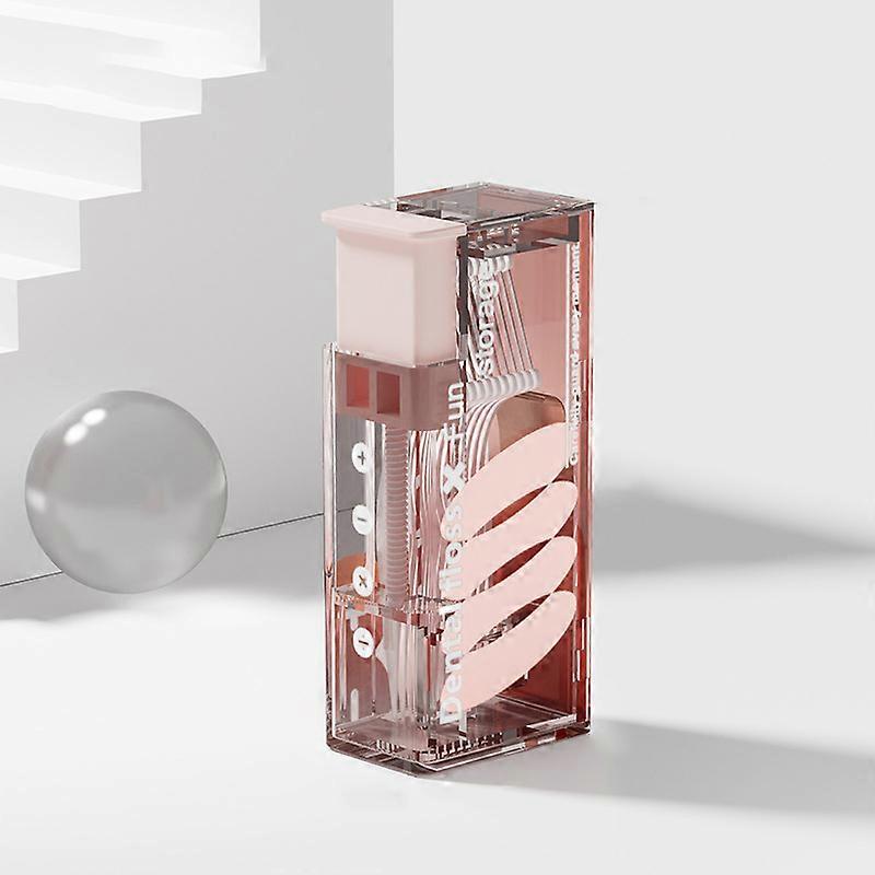 Portable Automatic Teeth Flosser Box Containing 10Pcs Floss Floss Pick Dispenser Convenient Practical For Traveling Camping