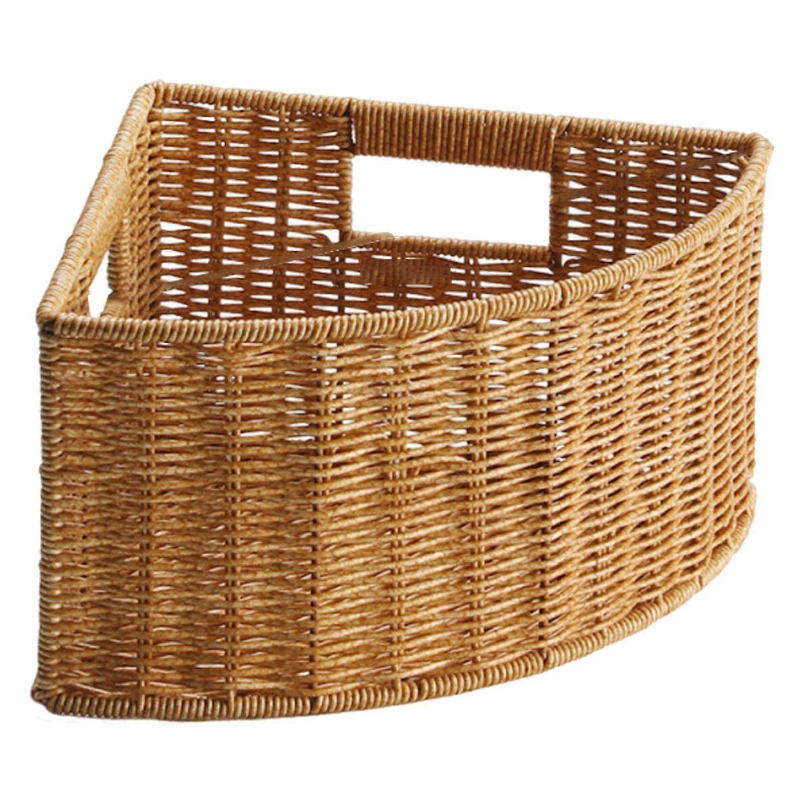 Corner Storage Basket Organizer Portable Lightweight Triangle Storage Box