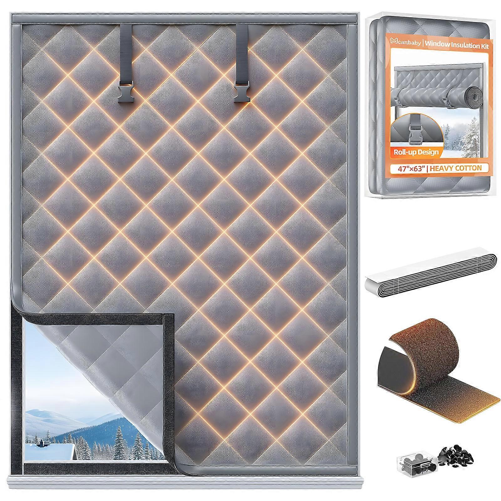 Window Insulation Kits for Winter Window Draft Blocker for Winterizing Window Window Insulation Kits for Bedroom Basement Multicolor