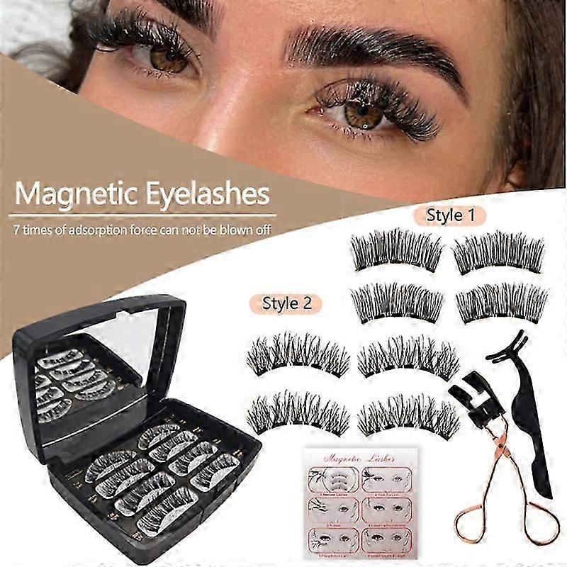 Magnetic eyelashes, reusable 3d magnetic false eyelashes false eyelashes