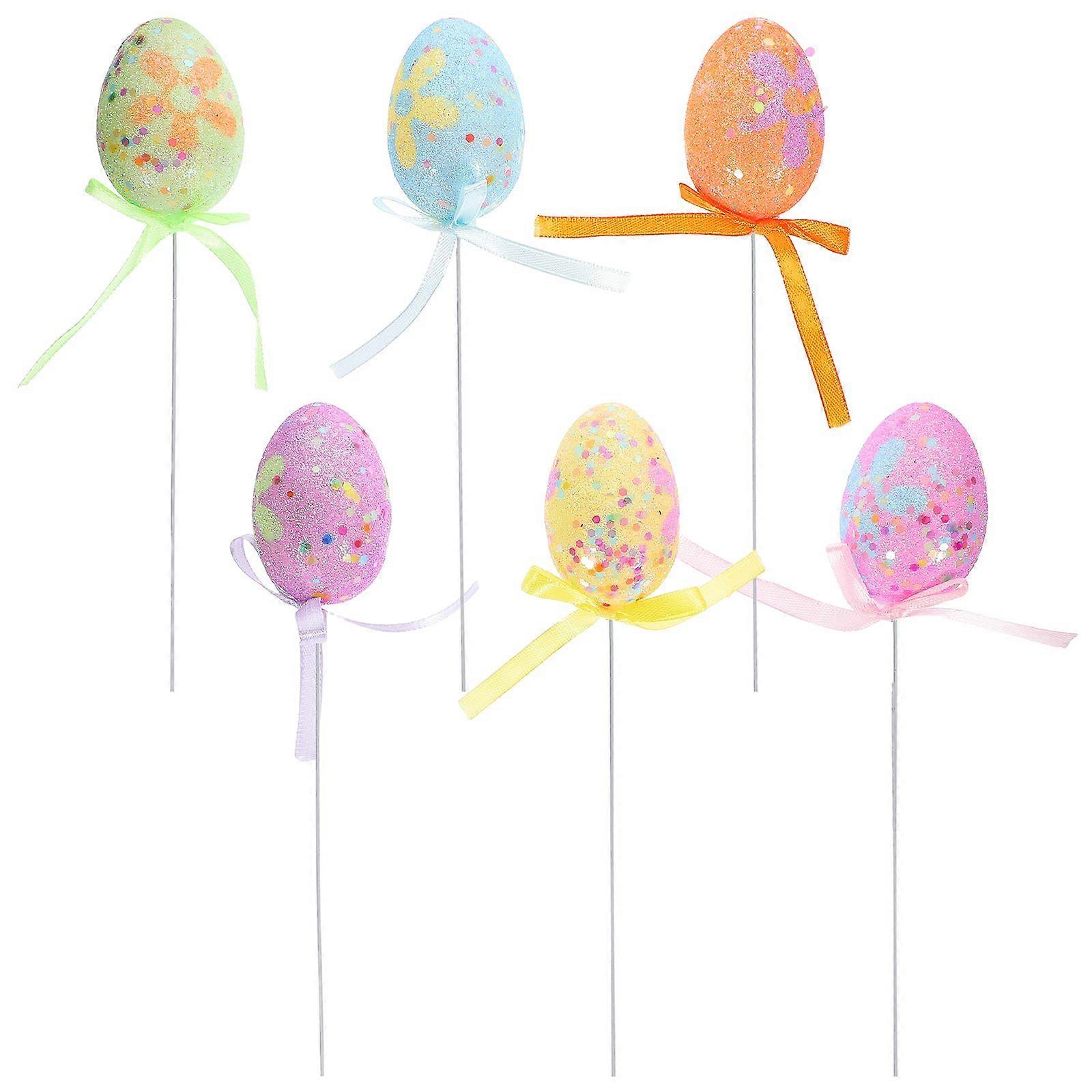 6pcs Easter Egg Twig Branches Easter Vase Arrangement Artificial Egg Branches