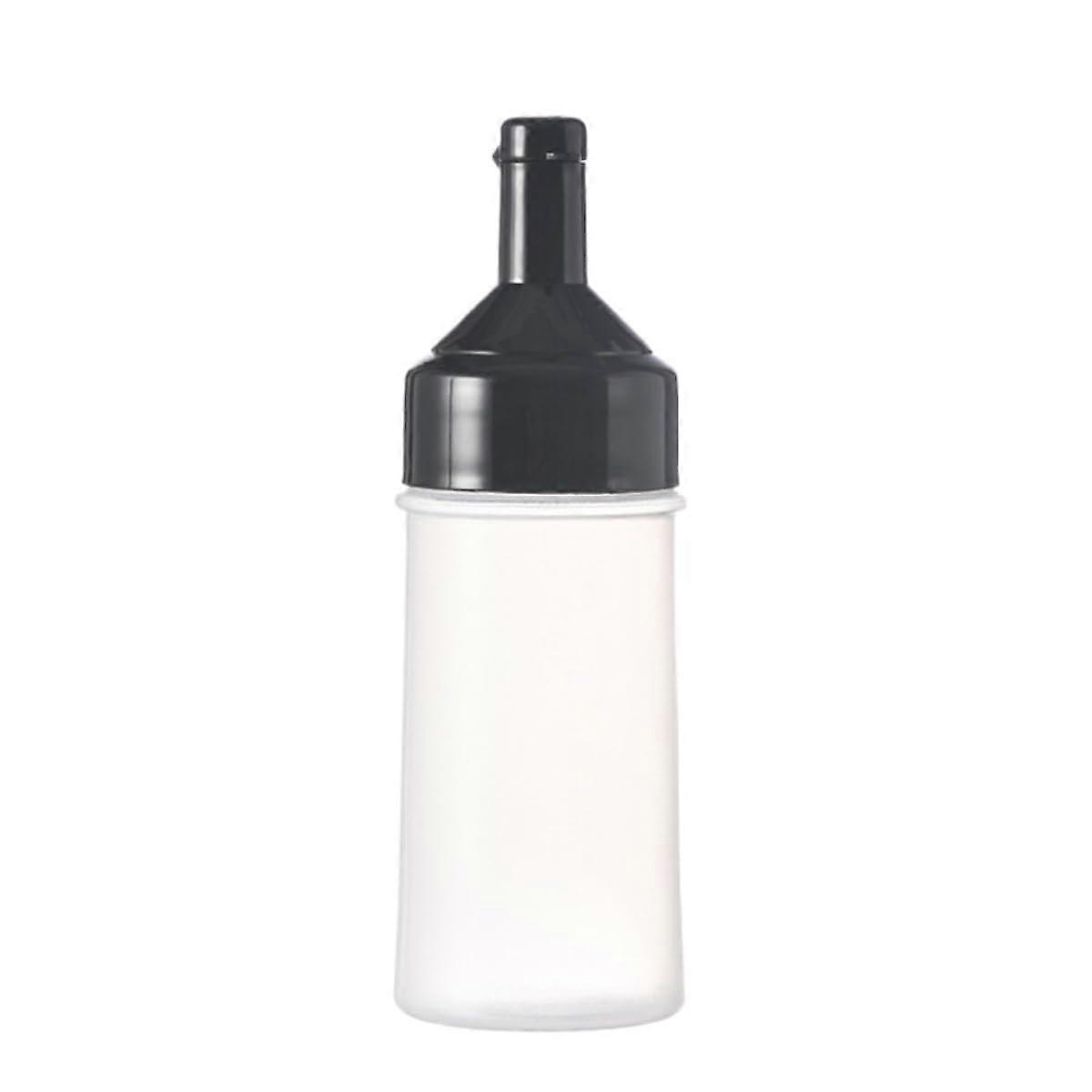 Plastic Squeeze Bottle Set 250ml Black Reusable Condiment Dispenser for Easy Portion Control