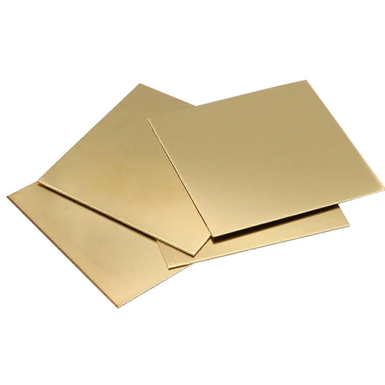 H62 Brass Sheet 0.6mm Thick 100x100mm Smooth Surface for DIY Crafts and Electronics