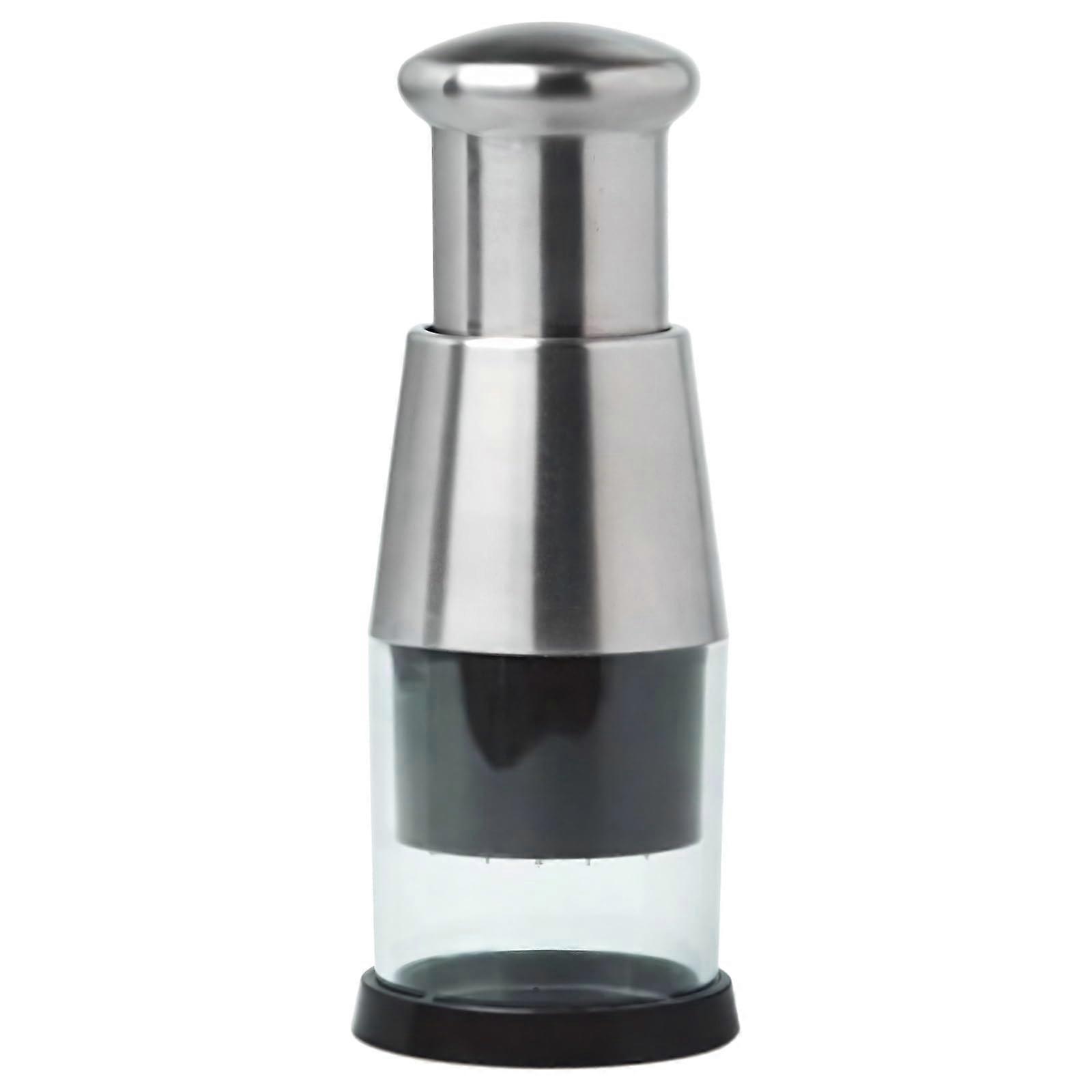 Stainless Steel Garlic Press with Clear Container, NonSlip Base, RustResistant Ginger Crusher