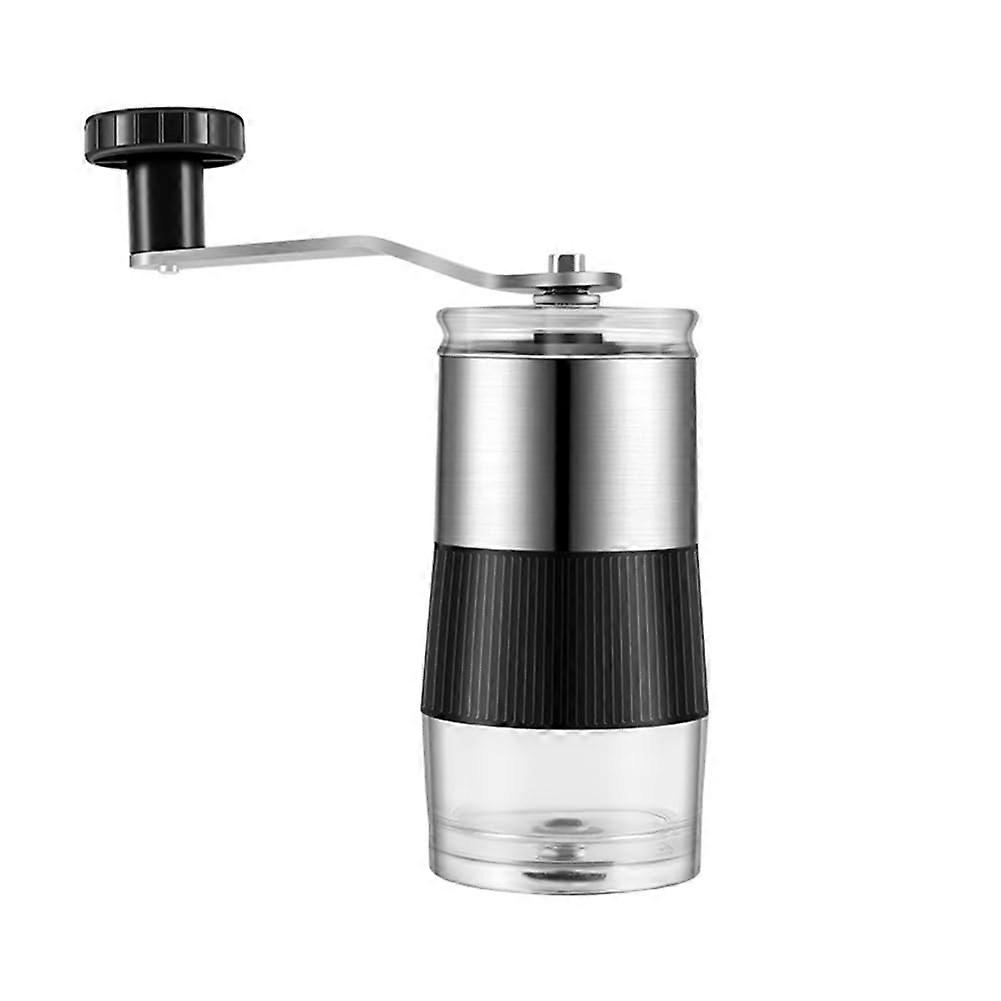 Mini Stainless Steel Manual Coffee Grinder with Adjustable Settings and Ergonomic Walnut Handle