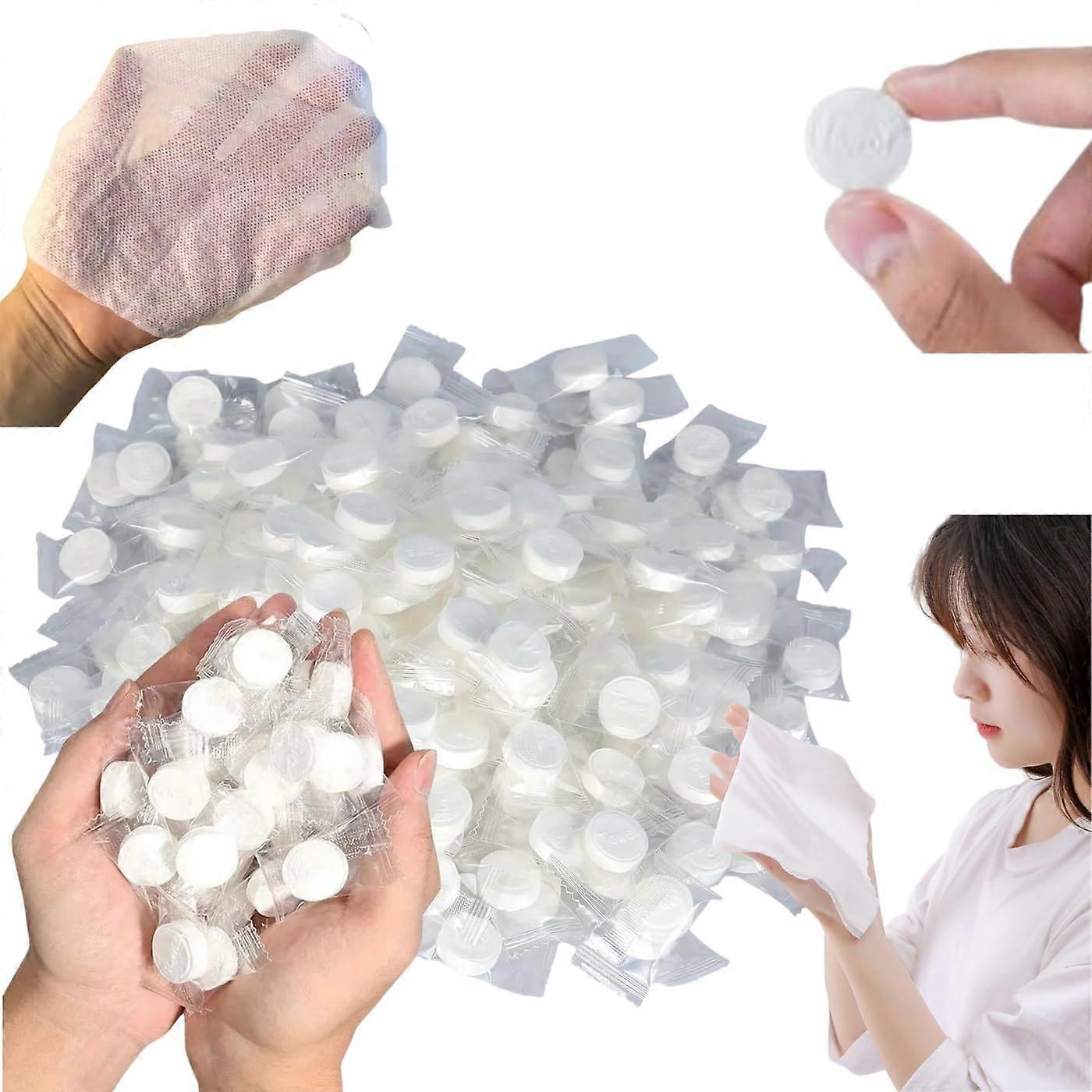 Compressed Travel Towel Tablets Instant Expansion Soft Cotton Individually Wrapped Reusable