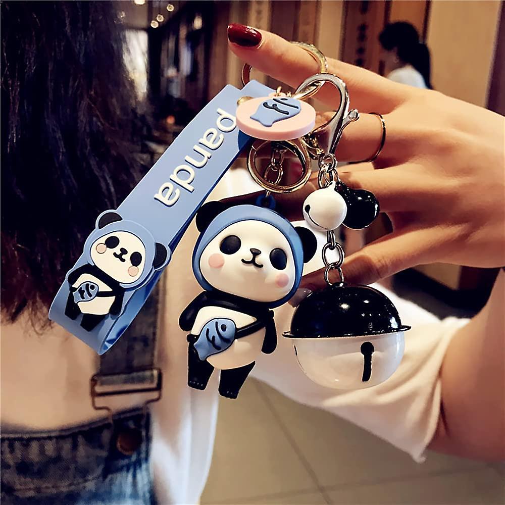 Men Women Boys Girls Rubber Cute Pvc Panda Keychain Creative New Year ...