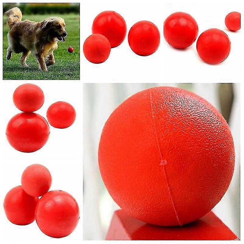 Indestructible Solid Rubber Ball Pet Cat Dog Training Chew Play Fetch Bite Toy