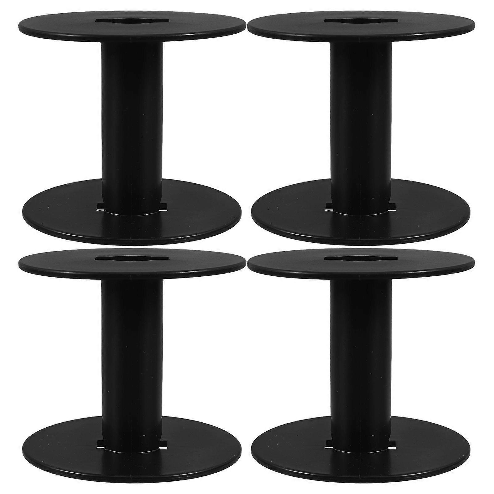 4pcs Empty Thread Spools Plastic Ribbon Bobbin Embroidery Spools For Chain Crochet Threads Wires Cords Organizer Wire Winding Tool