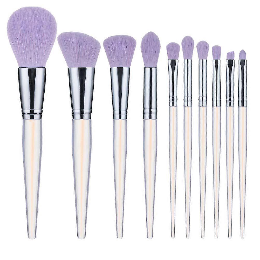 Face Beauty Tools Acrylic Makeup Brush Set for Cosmetics 10Pcs