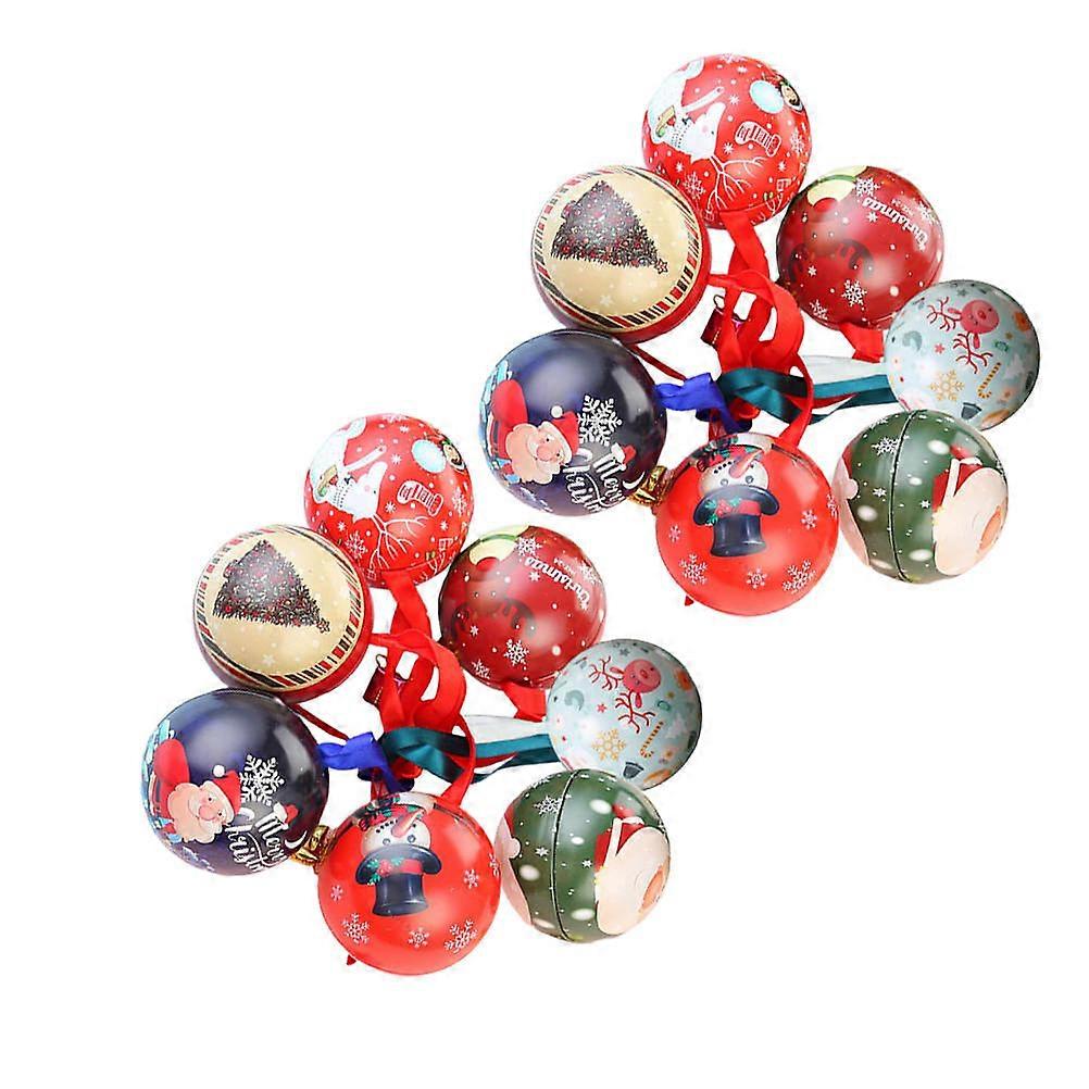 Ball Shape Gift Boxes Christmas Candy Boxes for Storage 14Pcs Packaging