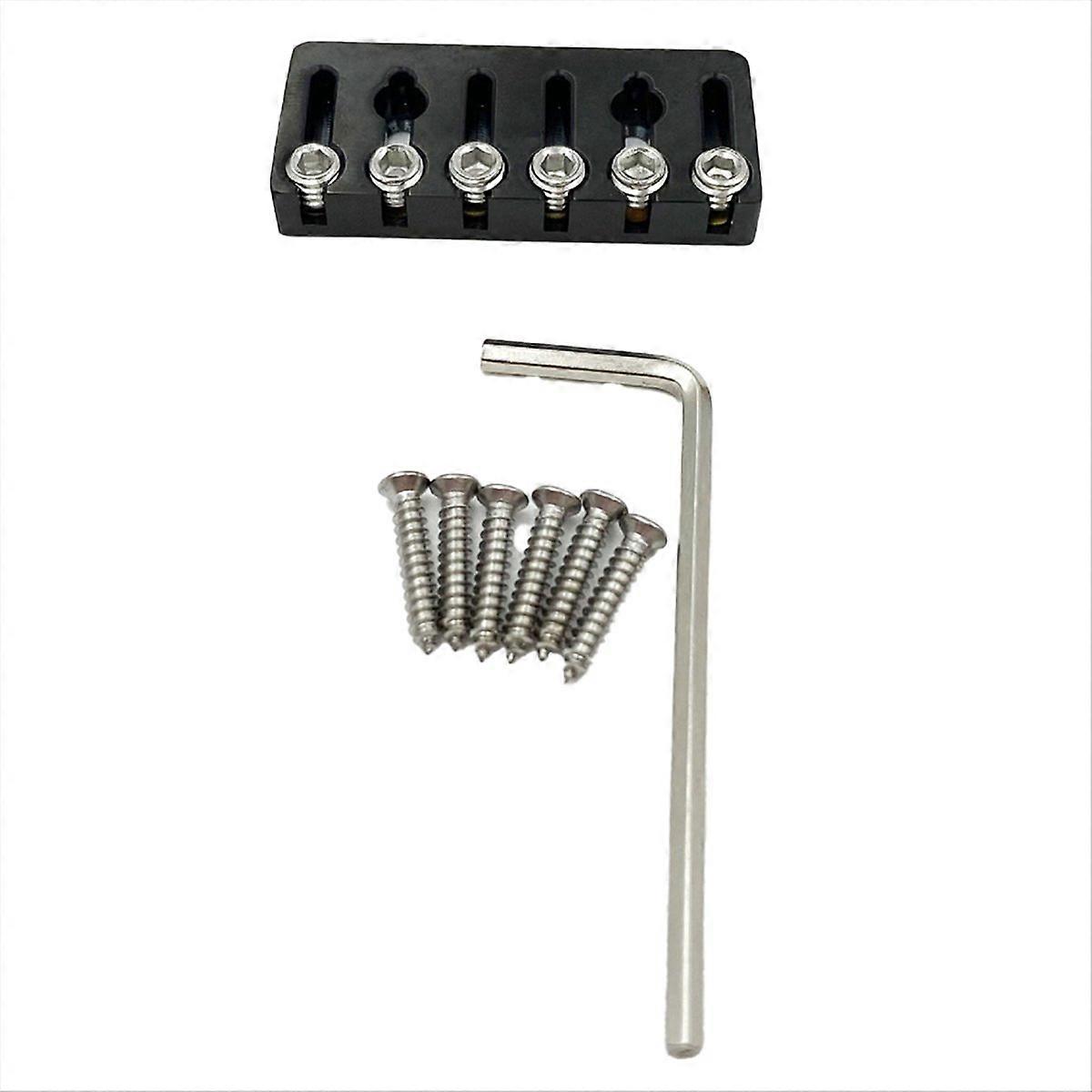 6 String Headless Guitar Bridge String Lock for 6 String Headless Electric Guitar Black