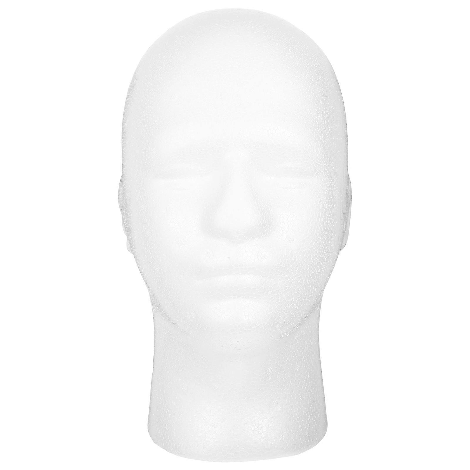 Men Mannequin Head Model for Display 3Pcs White Wig Hat Display Heads