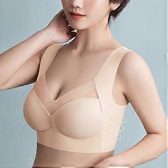harmtty Damen-Push-up-BH, nahtlos, dünn, ohne Bügel, ohne Einschränkungen, hautfarben, Größe 2XL